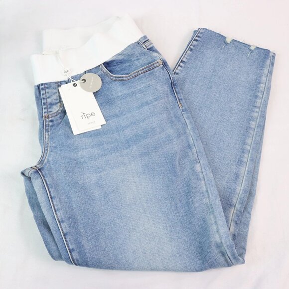 Ripe Maternity Jamie Raw Edge Jean in Vintage Wash Size M - Picture 3 of 5